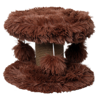 Preiswerter Kratzbaum - Longhair - Sisalstab - 25x25x20 cm - braun